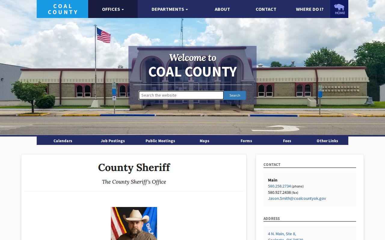 Coal County Jail booking record official sheriff source